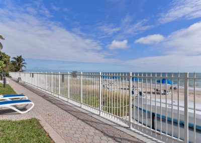 pool patio with ocean view